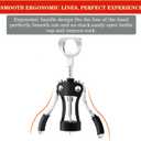 KORCCI Wine Opener, Wine Bottle Opener, Zinc Alloy Wing Corkscrew Heavy Duty, Cork Screw Beer Opener for Bartenders, Multifunctional Bottle Opener for Home Kitchen, Restaurant, Bar, Waiters (Black)