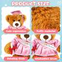 Foilswirl Graduation Bear 2026 with Gown Cap Tassel 9 Pink Graduation Stuffed Animal Plush Bear Toy for Class of 2026 Prek Preschool Kindergarten High School College Graduate Gift