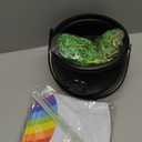 Civaner St. Patrick's Day Decoration Set Pot of Gold Plastic Cauldron Kettle Rainbow Kit with Shamrock Gem Plastic Coins for Irish St Patrick Party Outdoor Decoration(1 Set)