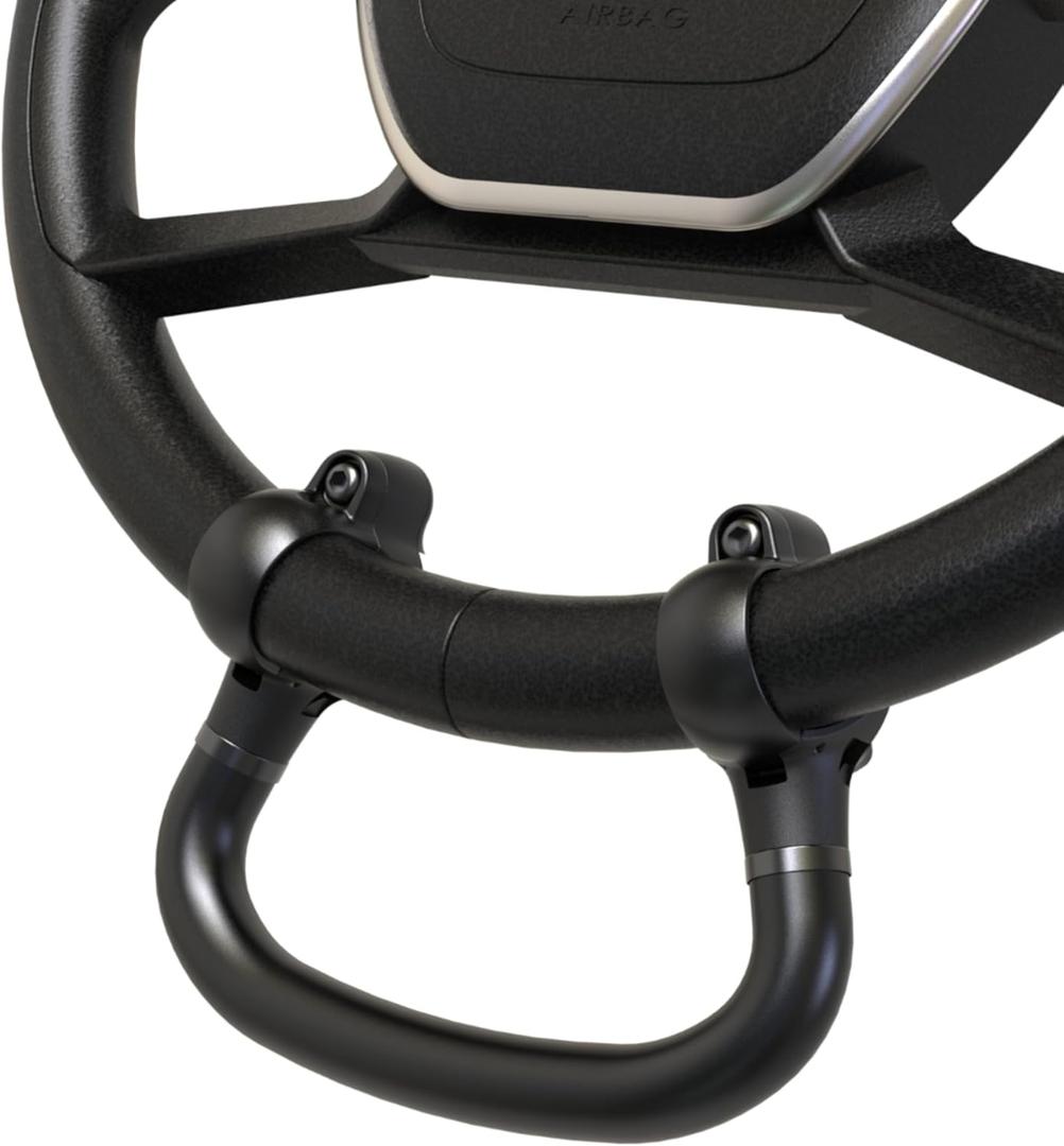Cozy Arm Handlebar: Original, Medium, Universal Steering Wheel Armrest for Comfortable Long Drives - Silicone Grip Design - Fits All Cars, SUVs, Trucks - Quick Installation - Drive with Ease