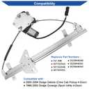 Obaee 741-598 Rear Left Driver Side Power Window Regulator with Motor Compatible with Dodge Durango 1998-2003 Sport Utility/Dodge Dakota 2000-2004 Pickup