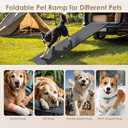 EHEYCIGA Dog Ramp for Car, 61" L x 17" W Pet Ramps for Large Dogs Up to 150LBS Enter a Car, SUV & Truck, Outdoor Pet Steps with Anti-Slip Surface