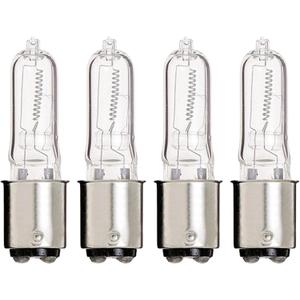 (Pack of 4) Q150CL/DC - 120-Volt - Halogen JD Type T4 - BA15D - DC Bayonet Base - 150-Watt - Clear Light Bulbs