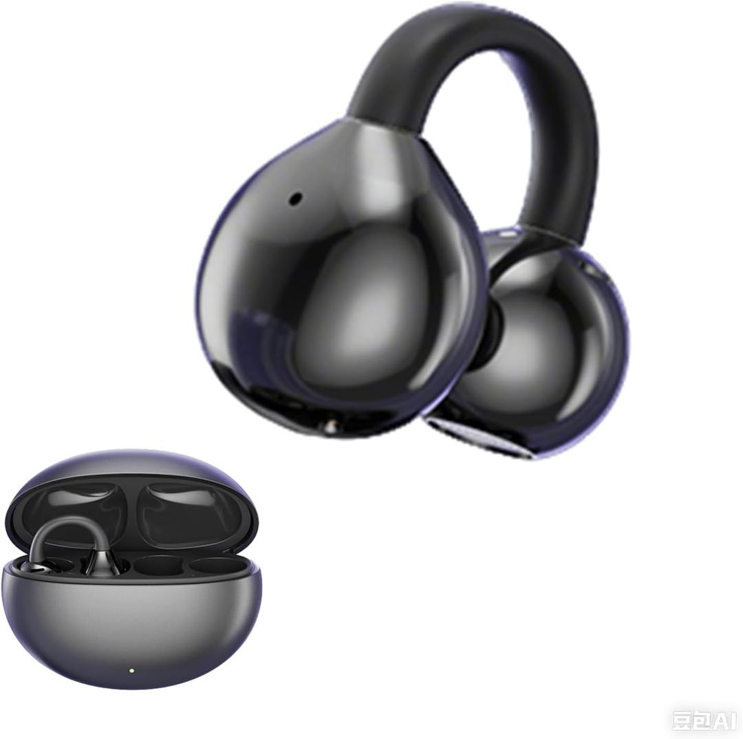 Open Ear Ear Clip On Earbuds Wireless Bluetooth Ear Cuff Clip On Ear Buds Headphones Bone Conduction Earbuds Out of Open Ear Headphones Ear Buds Bone Conducting