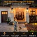 2 Pack Motion Sensor Outdoor Light Fixtures Wall Mount, H 10.24'' Small Front Porch Lights for House, Exterior Wall Sconce, Black Waterproof Lantern Lamp,Outside Coach Light for Garage Entryway Yard