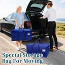 Moving Bags, Moving Bags Heavy Duty, Packing Bags for Moving, Extra Large Moving Bag with Zippers & Comfortable Handles, Packing Boxes for Moving, Clothes Storage Bags (Blue, 2 Pack)