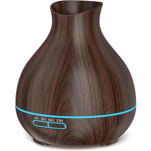 BZseed Aromatherapy Essential Oil Diffuser, 550ml Ultrasonic Fragrant Oil Large Room Humidifier, Diffusers for Home with Timer and Waterless Auto-Off, 7 Color LED Lights,Cool Mist Humidifiers