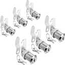 Cabinet Cam Locks Keyed Alike, 1-1/8'' Fits on7/8'' Max Door Thickness, Secure File Drawer Mailbox RV Storage Replacement Set, Zinc Alloy (1-1/8 Inch 6Pcs)