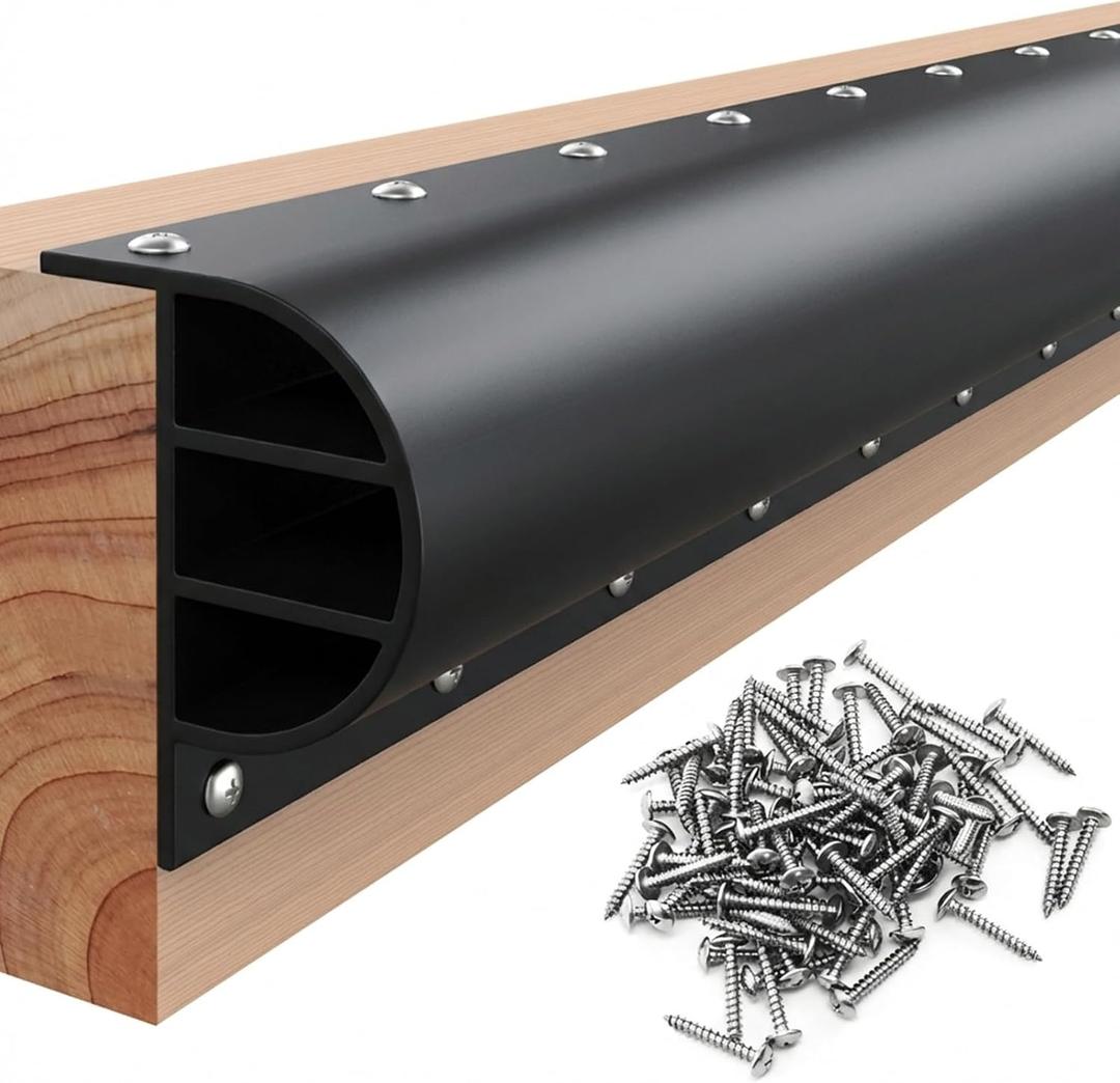FUQUN P-Profile Dock Bumpers, 3-Pack 10FT Heavy-Wall EPDM Rubber Docking Fender for Straight & Side Protection, Wider & Thicker Dock Edging Bumper with 304 Stainless Steel Screws & Drill Bit, Black