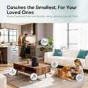 Air Purifiers for Bedroom with High Efficiency Filter Up to 1076 Ft for Pet Hair, Odors, Pollen, Smoke, Compact Air Cleaner with 3 Speeds, Timer, Aroma Quiet 360Intake Filter, Black