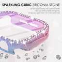 7 x Surace Bling Apple Watch Case with Screen Protector Compatible with Apple Watch Series 11 Series 10 46mm, Crystal Diamond Overall Protective Case Face Cover Bumper 46mm, Rainbow (Iridescent)