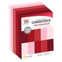 Red Colored Cardstock Thick Paper 50 Sheets, 8.5" x 11" Heavyweight 92lb Cover Card Stock for Crafts and DIY Cards Making