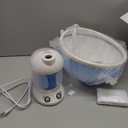 DENFANY Hair Steamer, 2 in 1 Hair and Face Steamer for Natural Hair with UV Ozone, Face Steamer Hair Humidifier Moisturising Hydration System Sprayer for Personal Care Use at Home and Salon (Light Blue)