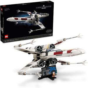 LEGO Star Wars Ultimate Collector Series X-Wing Starfighter Building Set for Adults, Star Wars Collectible for Build and Display with Luke Skywalker Minifigure, Fun Gift Idea for Fans, 75355