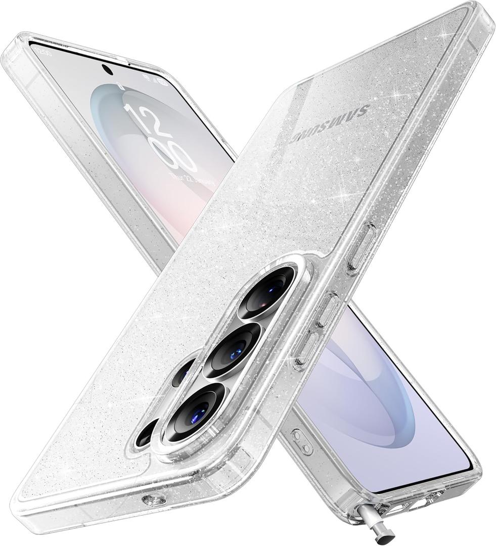 CASEKOO Pearl Glitter for Samsung Galaxy S26 Ultra Case [Patented Anti-Yellow] [16FT Military-Grade Protection] [Camera Guard] Slim Transparent Shockproof Case with Lanyard Hole for S26 Ultra 6.9''