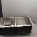 Sinber HU3219D 32" x 19" x 10" Undermount Double Bowl Kitchen Sink with 18 Gauge 304 Stainless Steel Satin Finish (Sink Only)