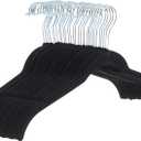 Amazon Basics Slim, Velvet, Non-Slip Shirt Clothes Hangers, Pack of 30, Black