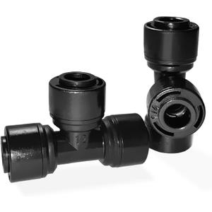 20 Pack Quick Connect 1/4" Drip Irrigation Tee Connectors, Universal Tee Fitting for 1/4 Inch Irrigation Tubing, Leak Free Fittings for Sprinkler or Drip Irrigation System