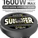 12" Active Spare Tire Subwoofer - 1600W Power, Plug & Play Car Subwoofer with Remote Control | Specifically Designed for Spare Tire Well | Deep Bass Car Amplifier Audio System, Easy Installation