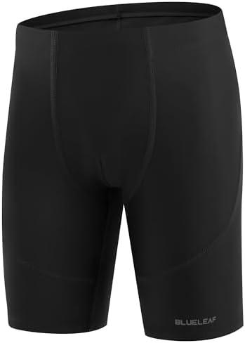 Blueleaf Boys' Swim Jammers Youth Competitive Swim Racing Team Swimsuits Athletic Quick Dry Swimming Shorts UPF 50+ XL, Black
