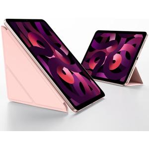 SMARTDEVIL Y-Fold Case for iPad Air 10.9 Inch (5th/4th) 2022/2020 with Pencil Holder, Y-fold & Trifold Stand Cover with Slim Stand Hard Back Shell, Auto Wake/Sleep, Pink