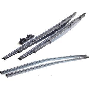  32" Heavy Duty Windshield Wiper Blade Pair with Wide Saddle Mount for Motorhome, Recreational Vehicle RV and bus with 2 Rubber Refills (Set of 2 Wipers and 2 Refills) RW32SM-2R