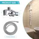 Mimorou 79 Inch Stainless Steel Shower Hose with Adjustable Arm Holder Shower Head Adjustable Replacement Hose Head Holder for Wall (Classic Style, Silver)