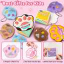 BainGesk Valentines Day Gifts for Kids School, 24 Pack Soft Paw Plush Keychains with Gift Boxes, Ideas Valentines Day Gifts for Kids Classroom, Exchange Gifts for Girls Boys, Valentine Party Favors