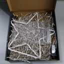 PUHONG Christmas Decoration Star Lights Outdoor,320 LED 16.4Ft Christmas String Lights[8 Modes & Waterproof] for Halloween Xmas New Year Holiday(Iron) (White)