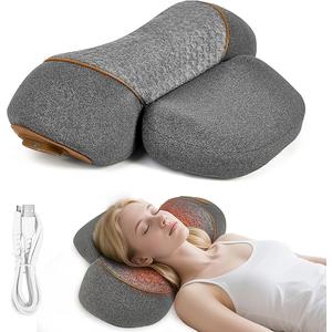 Back Massager with Heat Therapy 3 in 1 Smooth Spine Triple Fusion Back Massager 2025 New with Heat, Adjustable Height Electric Lumbar Support Pillow for Bed Lower Back Pain Relief Deep Tissue (Gray)