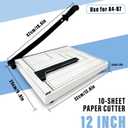 Paper Cutter 10 Sheet Capacity, B7 Guillotine Trimmer 14.12" Guillotine Paper Cutter,Paper Cutter for Cardstock Heavy Duty 12 inch
