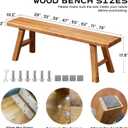 Narrow Entryway Bench Farmhouse Wood End of Bed Bench 20" 32" 39" 47" 55" 63" 71" 79" Sturdy Stable Skinny Long Benchs for Bedroom Hallway Dining Room Porch Easy to Assemble Natural Finish(32")