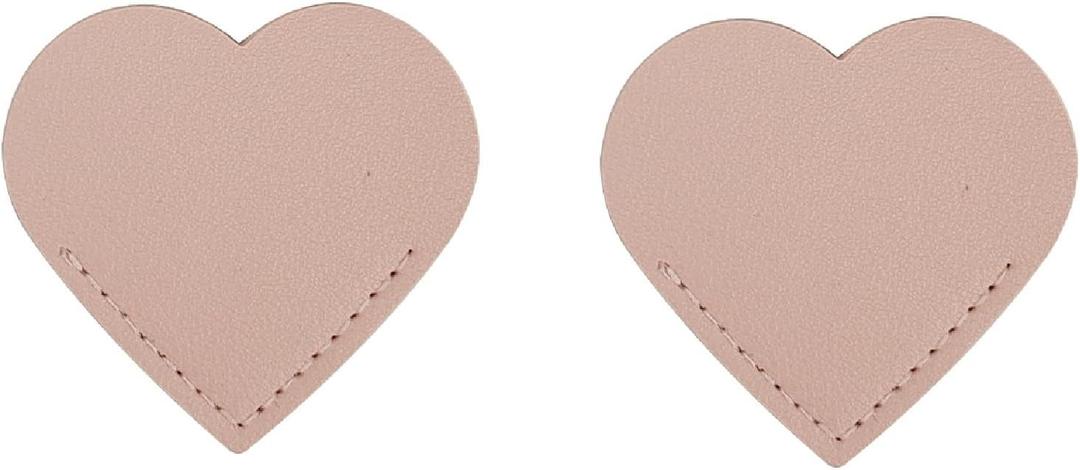 6 x 2 Pcs Leather Heart Bookmarks, Reading Accessories, Book Marks for Women Teacher Students Book Reading Lovers (Pink)