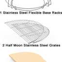 only fire Barbecue Cooking Grate System Grilling Accessory for Weber 22" Kettle Grill and Other Similar Size Kettle Grills