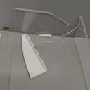 2 Pack Clear Acrylic File Holder Wall Mount Self Adhesive, Legal Size Hanging Paper Organizer, Wall Pocket File Holder Storage for Letter Folder Brochure Magazine Bookshelf Literature Display (13 x 9.5 in, White)