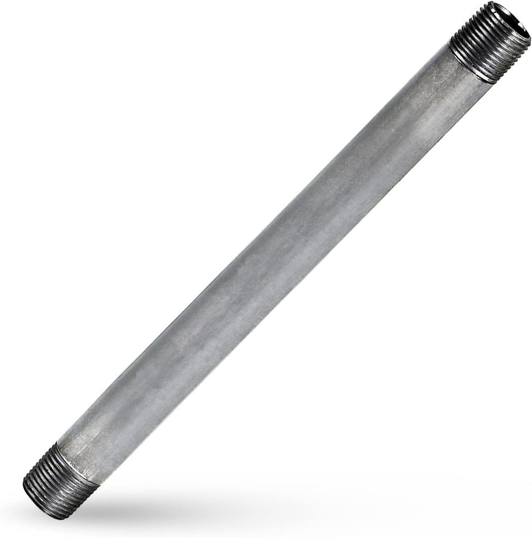 Supply Giant QDHM1124 Steel, Pre Cut Industrial Pipe Schedule 40 Threaded Fitting, 1-1/4'' x 24", Galvanized