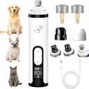 2026 Upgraded Silent Groom Pro Nail Grinder for Dogs & Cats, 3-Speed Cordless silent grooming pro with LED Light, 2000mAh Long Battery Life, Painless Paws Grooming for Small Medium Large Pets (White)