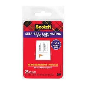 Scotch Self-Seal Laminating Business Card Size 50pcs