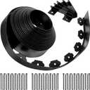 Landscape Edging, 3" x 50' Garden Edging, Black Edging for Landscaping with 45 Pcs Anchoring Spikes for Garden Flower Beds Yard Lawn