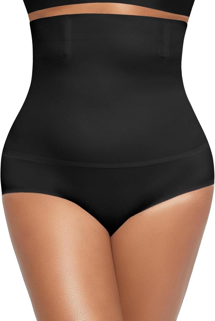 OEAK Womens Tummy Control Shapewear Seamless Girdle High Waisted Body Shaper Panties Plus Size Shapewear Shorts & Briefs (Small)