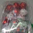 Christmas Ornaments Balls - 30 Pcs 2.4 Inch Shatterproof Plastic Christmas Balls Sets, Red & White Small Christmas Tree Ball Hanging Ornaments for Holiday Wreath Party Christmas Tree Decor (H)