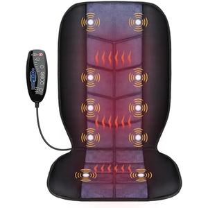 CILI Massage Chair Pad,Back Massager with Heat,Massage Seat Cushion with 10 Vibration Motors,30-60-90 Minutes Heating Options,Chair Massager for Office Chair, Home Office Use