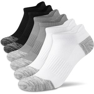Ankle Socks Womens Athletic Running Comfort Cushioned 3/5/6Pairs (8-10)