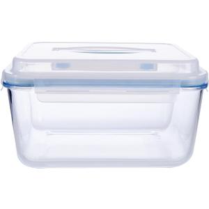 24 Cup Extra Large Glass Storage Containers with Airtight Locking Lid with Handle, Large Glass Food Storage Container, Ideal Storing food, Vegetables, Fruits, Roasting Turkey, BPA Free Oven Safe