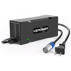 24V 4A Lithium Battery Charger for Electric Wheelchairs & Power Chairs - 3-Pin XLR Connector Compatible with Pride Jazzy/Drive Medical/Rascal/Ninebot/Shoprider/Go-Go/Golden Tech Wheelchair Scooters