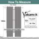 Yakamok Light Beige Room Darkening Thermal Insulated Light Blocking Blackout Curtains 84 inch Long Window Treatment Drapes for Living Room Bedroom (52Wx84L, Light Beige, 2 Panels)