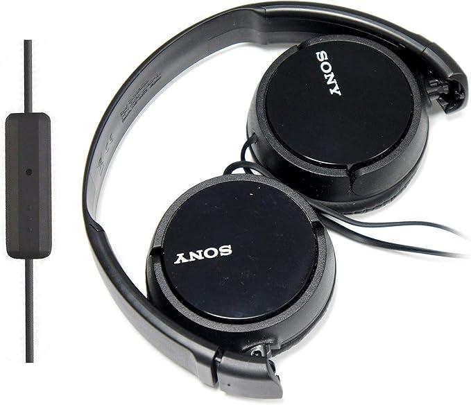 SONY Over Ear Best Stereo Portable Headphones Headset for Apple iPhone iPod/Samsung Galaxy / mp3 Player / 3.5mm Jack Plug Cell Phone with Mic (black)