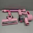 Vaconly Cordless Vacuum Cleaner, 38Kpa Powerful Stick Vacuum Cleaner with 45mins Rechargeable Battery, LED Anti-Tangle Brush, 8-in-1 Handheld Vacuum Cleaners for Home/Pet Hair/Carpets/Floors, Pink(No All Details)