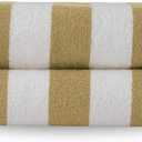 LANE LINEN 100% Cotton Beach Towel - Pack of 2, Cabana Stripe Pool Towels, Oversized Beach Towels for Adults (30" x 60), Super Absorbent, Large Beach Towels, Quick Dry Towel - Biege