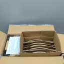 AmorArc Stoneware Dinnerware Sets for 6, 18 Pieces Handpainted Ceramic Plates and Bowls Set, Scratch Resistant Dishes Set, Dishwasher & Microwave Safe, Cappuccino